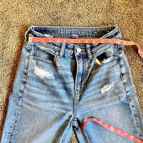 American Eagle Mom Jean Medium Wash Size 0 Regular - Picture 6 of 8